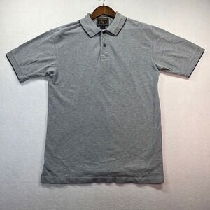 Woolrich John Rich and Bros. Men's Polo Shirt M Gray Heather Cotton Short Sleeve